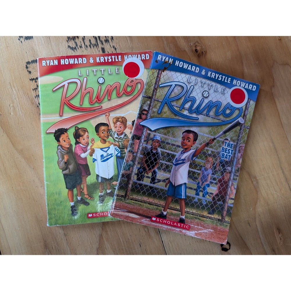 Scholastic Little Rhino Books Ryan Howard Kids 2pc Blue Red Good Baseball Story